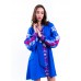 Embroidered Boho Dress "Blue Waterfall"